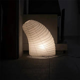 Japandi White Paper Table Lamp – Lantern Shade
