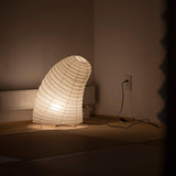 Japandi White Paper Table Lamp – Lantern Shade