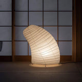 Japandi White Paper Table Lamp – Lantern Shade