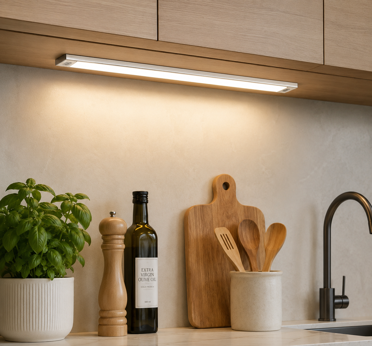 Fenoss Wireless Under Cabinet Light Rechargeable LED Motion Sensor Light