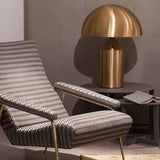 Mid-Century Metal Mushroom Table Lamp – Dome Shade