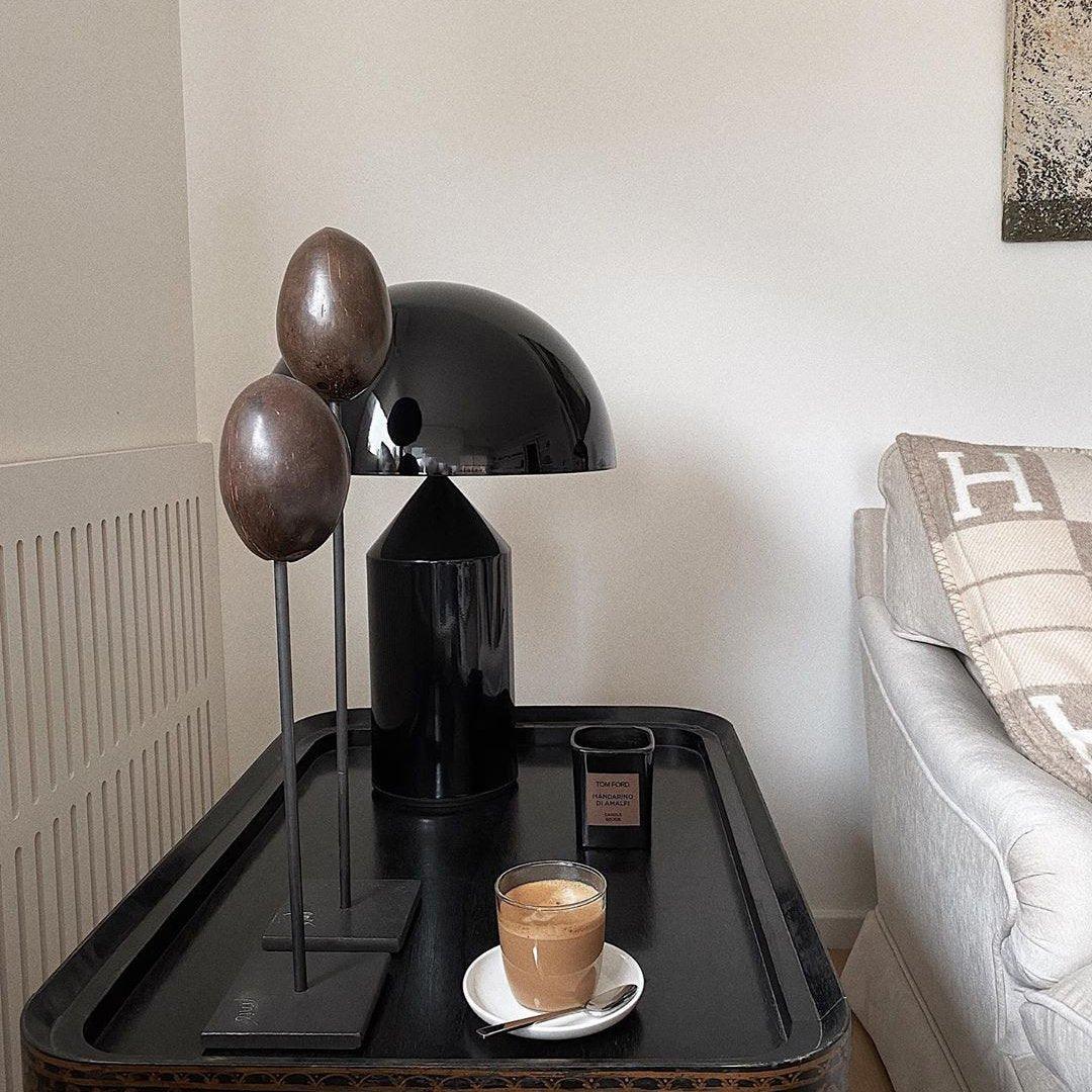Mid-Century Metal Mushroom Table Lamp – Dome Shade