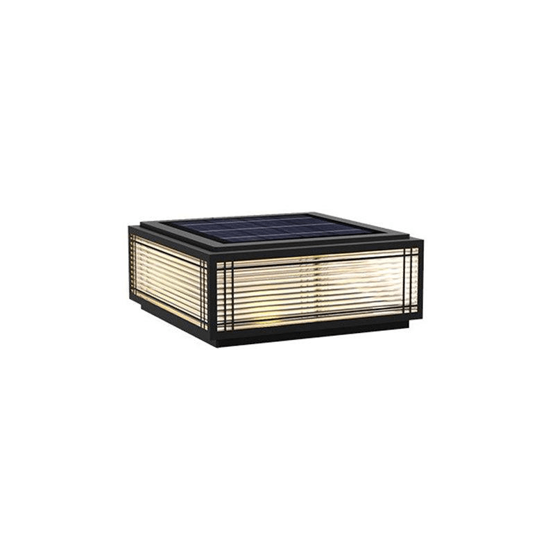 Classic Black Post Light – Solar Deck Light for Yard
