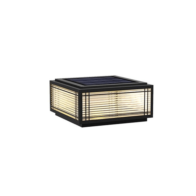 Classic Black Post Light – Solar Deck Light for Yard