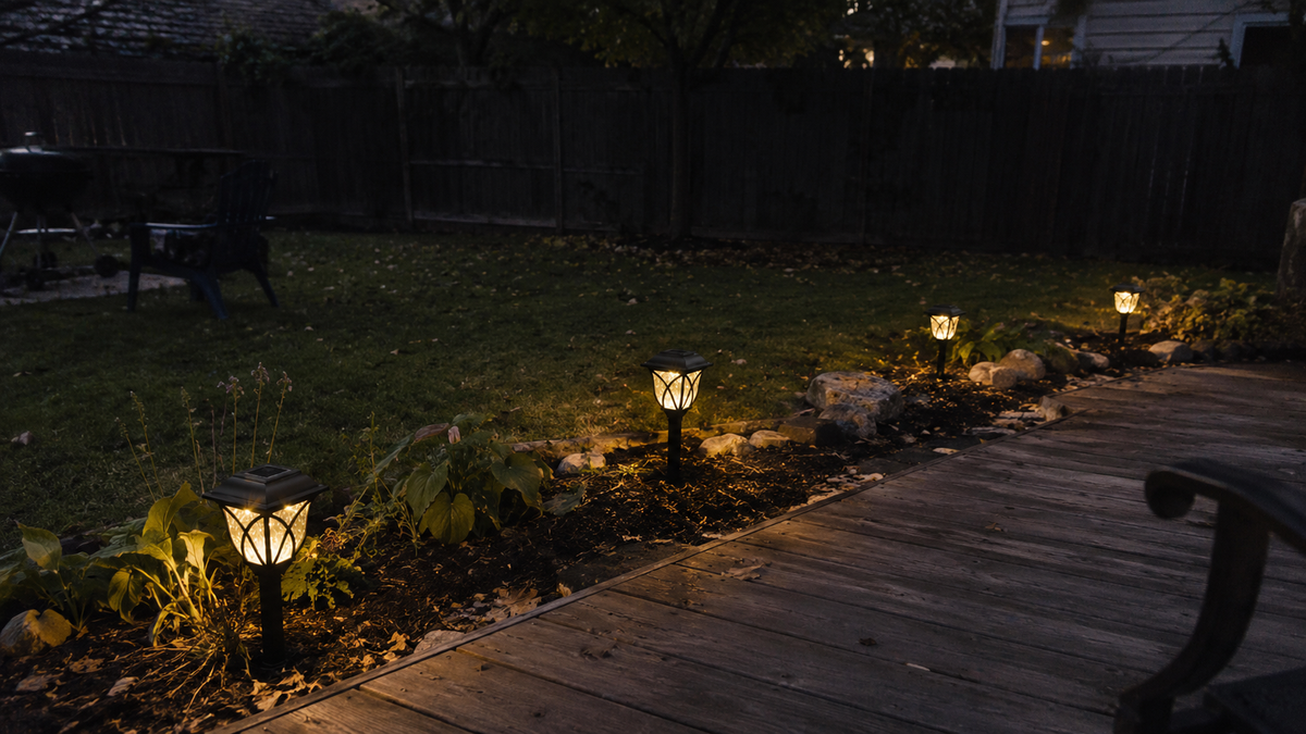 Pagoda Style Solar Garden Lantern – Stake Path Light (2 Pack)