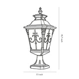 Retro Bronze Aluminum Post Light – Lantern Solar for Gates