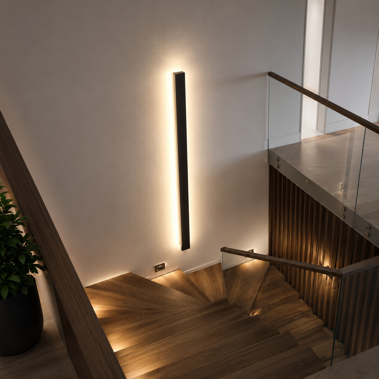 Modern Outdoor Strip Wall Light Linear LED Wall Sconce