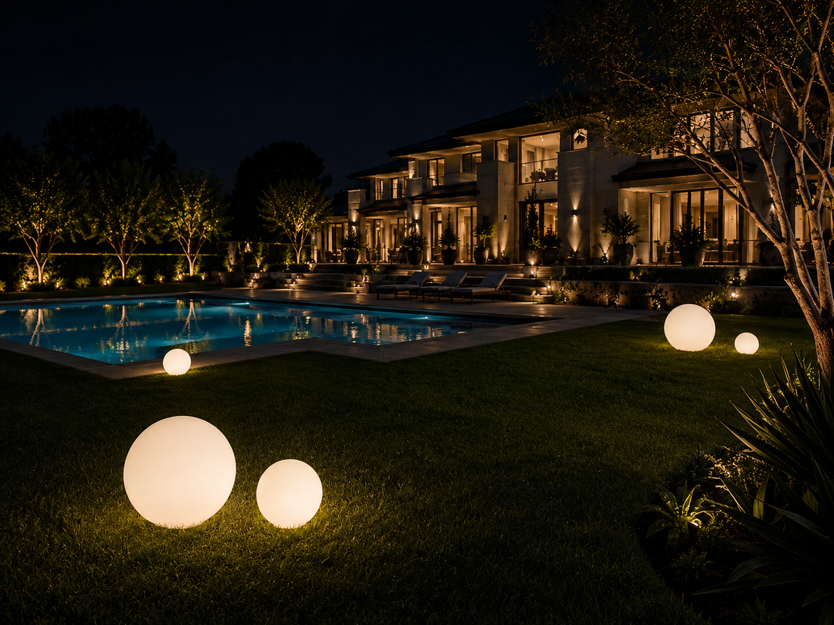 Modern Outdoor Orb Lamp – Sphere Garden Light