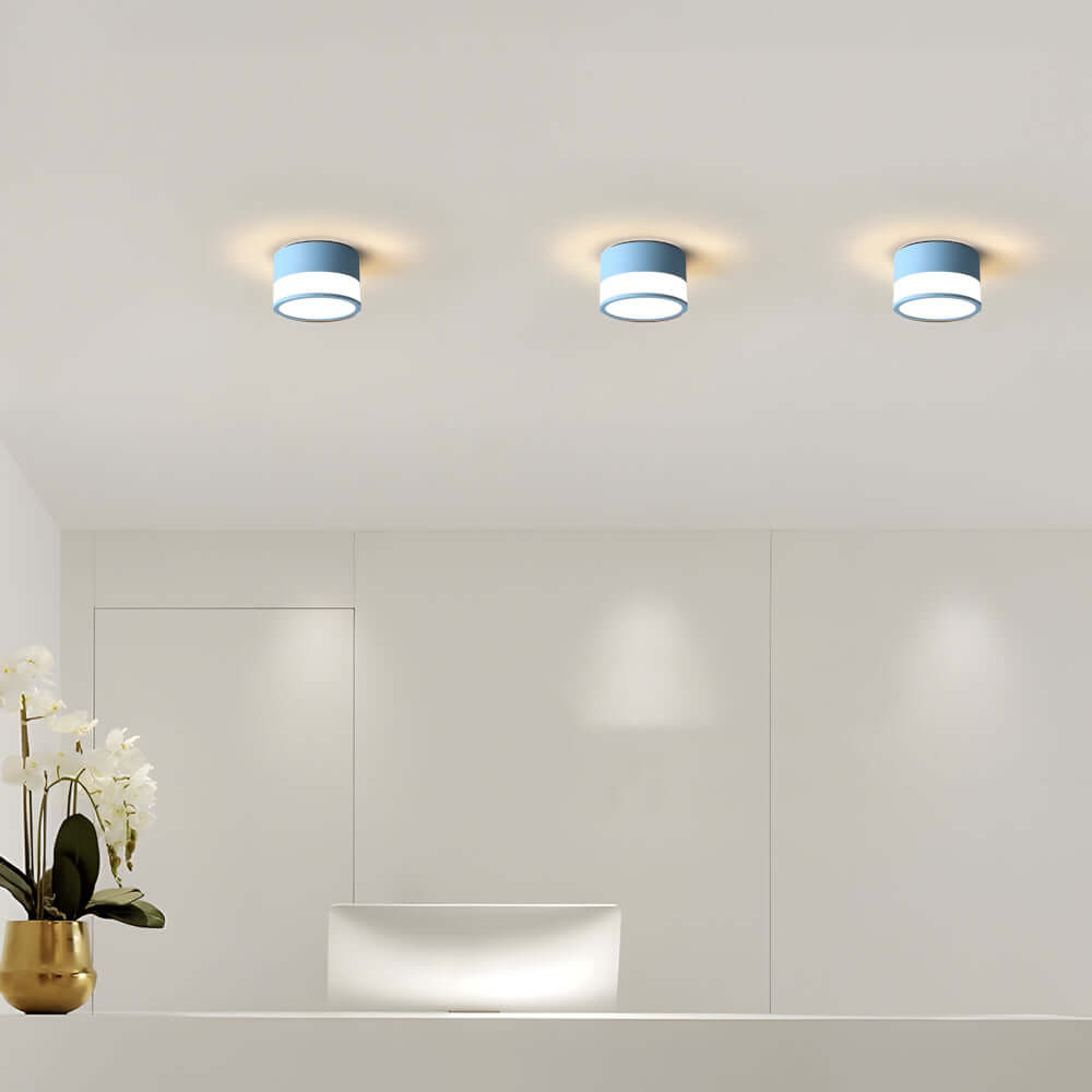 Modern Round Ceiling Light – Flush Mount Disc for Hallways