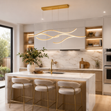 Wave LED Pendant Light Modern Linear Kitchen and Living Room Chandelier