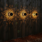 Moroccan Black Iron Solar Wall Lantern – Cutout Light (2 Pack)