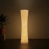 Modern Ribbed Paper Floor Lamp – Column Dimmable Lamp