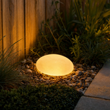 Modern Frosted Glass Solar Garden Light – Pebble Path Light