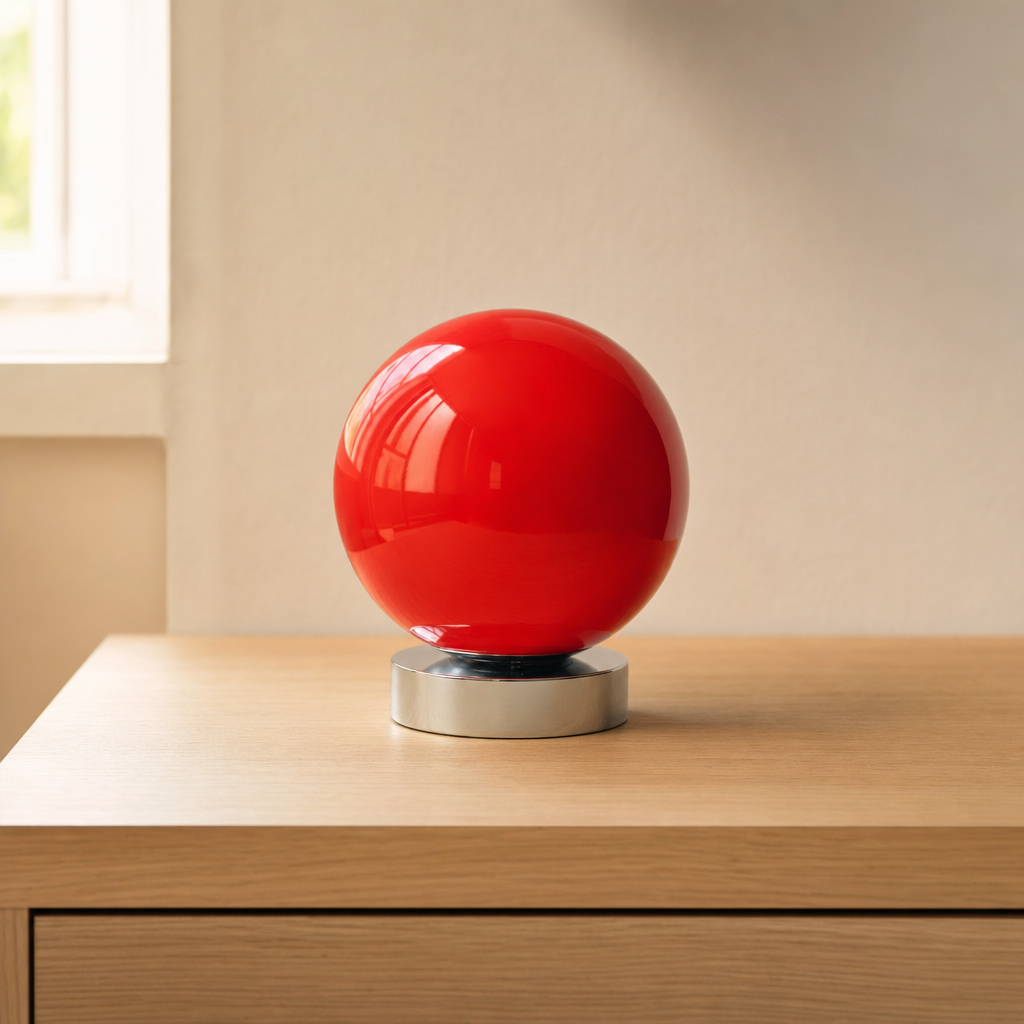 Modern Glossy Globe Bedside Lamp – Sphere Dimmable Light
