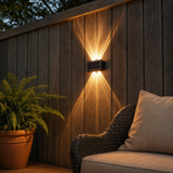 Modern Solar Outdoor Wall Light – Up Down LED Sconce