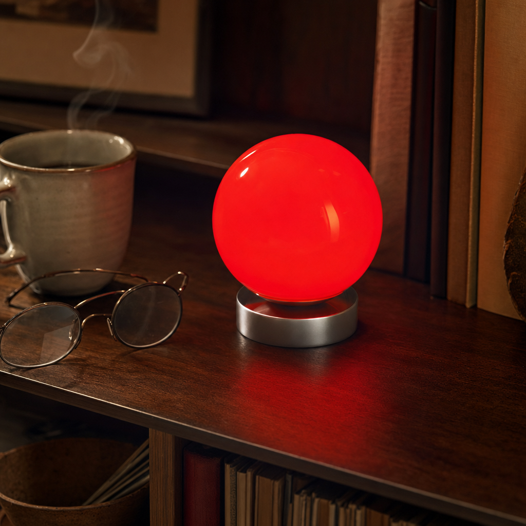 Modern Glossy Globe Bedside Lamp – Sphere Dimmable Light