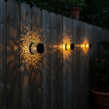 Moroccan Black Iron Solar Wall Lantern – Cutout Light (2 Pack)
