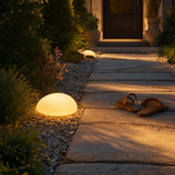 Modern Frosted Glass Solar Garden Light – Pebble Path Light