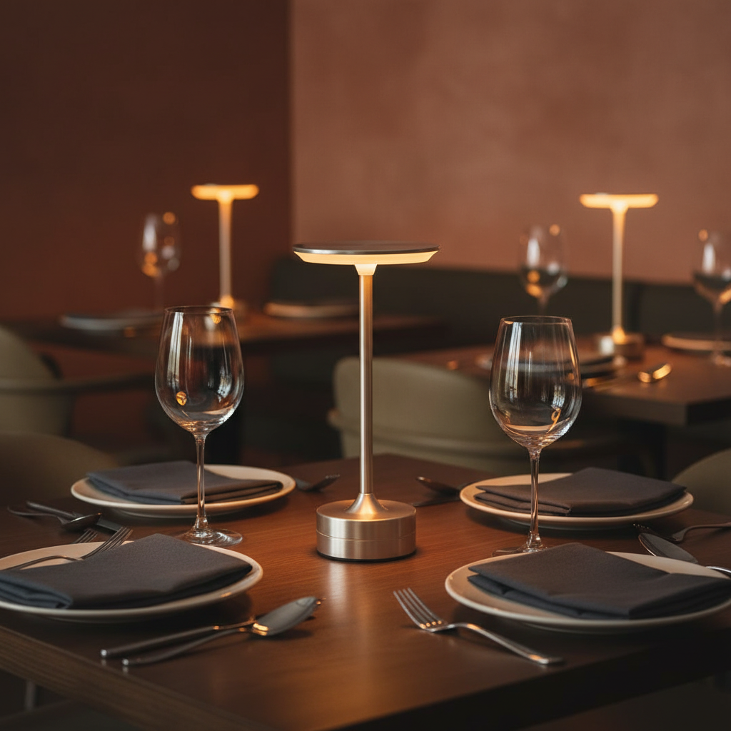 Modern Metal Cordless Table Lamp – Touch Dimmable Light