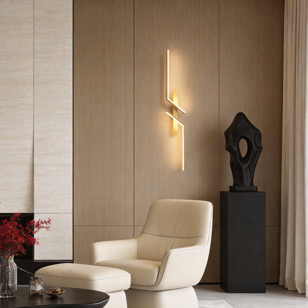 Modern Aluminum Wall Sconce – Geometric LED for Lounges