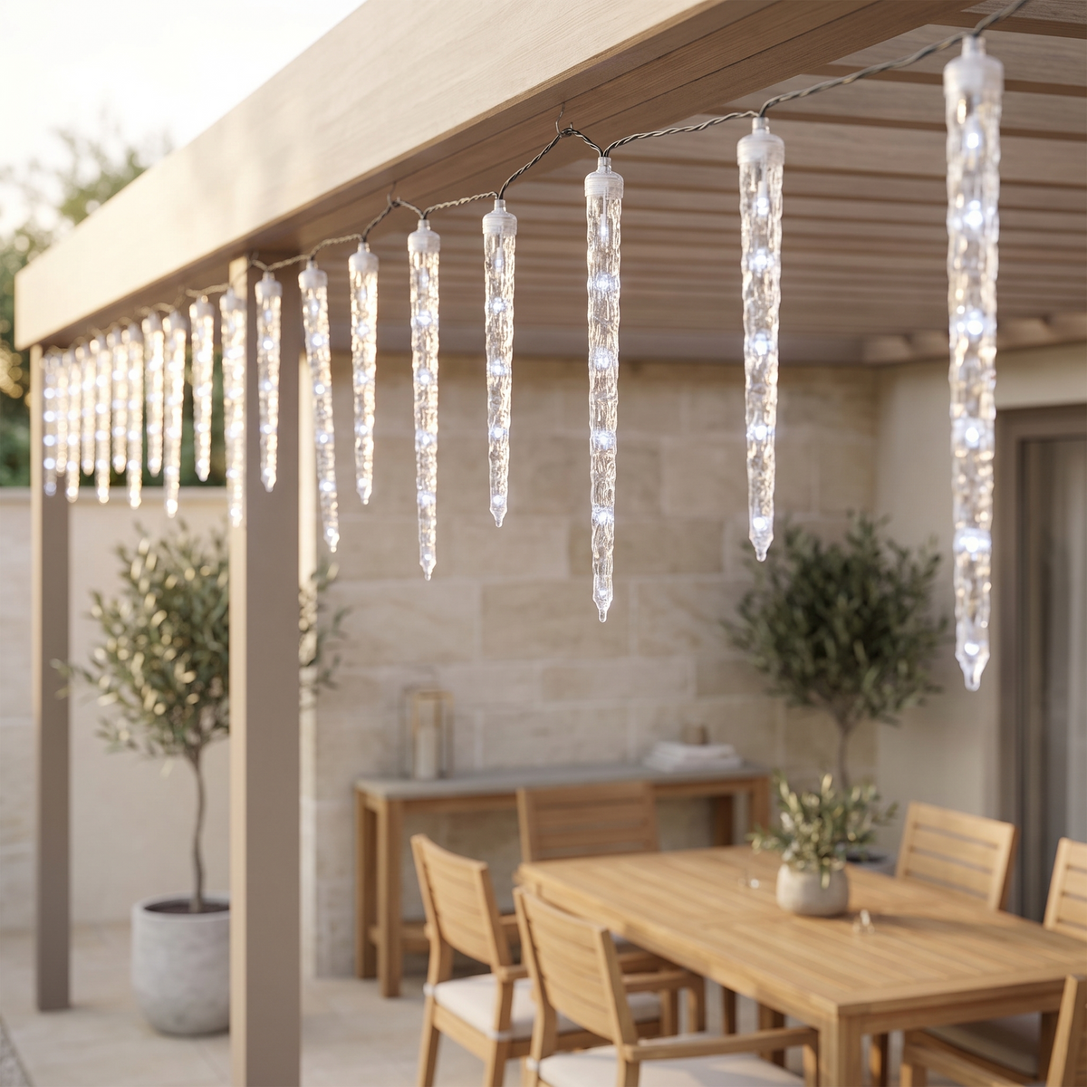 Neigeline Solar LED Icicle Lights lifestyle