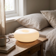 Bauhaus Frosted Resin Table Lamp - Donut Touch Light White