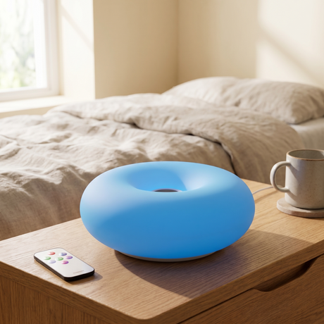 Bauhaus Frosted Resin Table Lamp - Donut Touch Light RGB
