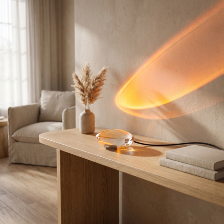 Modern Clear Crystal Glass Sunset Projector Lamp