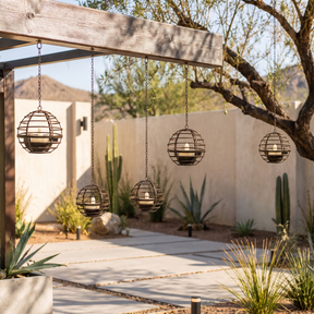 Rustic Rust Iron Solar Lanterns