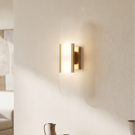 Modern Alabaster Wall Sconce in a styled interior