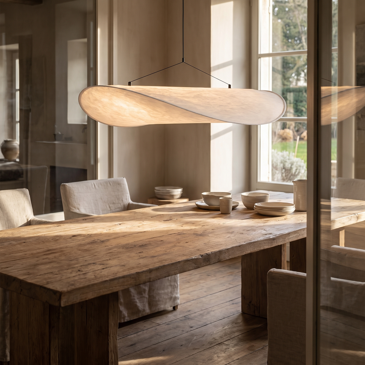 Modern Black Silk Pendant Light – Oval Cloud LED