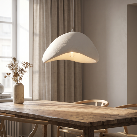 Minimalist White Dome Pendant Light