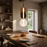 Artisan Tinted Glass Pendant – Hand-Blown Jar LED