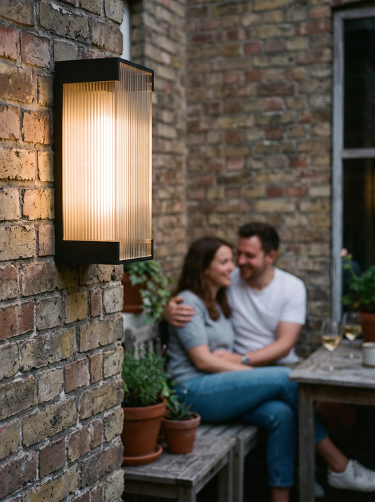 Modern Black Rectangle Wall Light lifestyle image 2