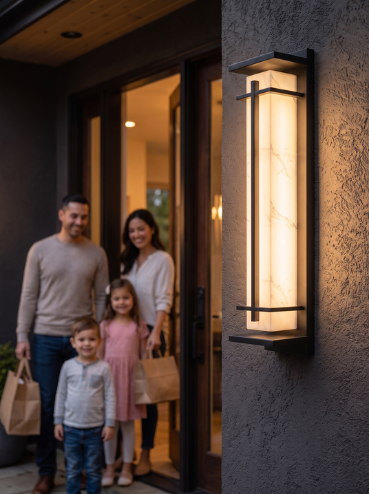 Modern Black Alabaster Wall Light lifestyle image 1