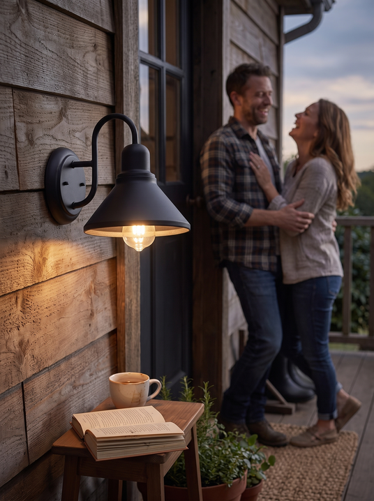 Farmhouse Black Cage Wall Light lifestyle image 2