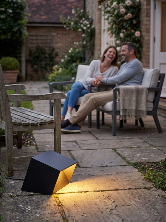 Modern Black Cube Light lifestyle image 2