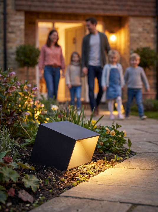 Modern Black Cube Light lifestyle image 1