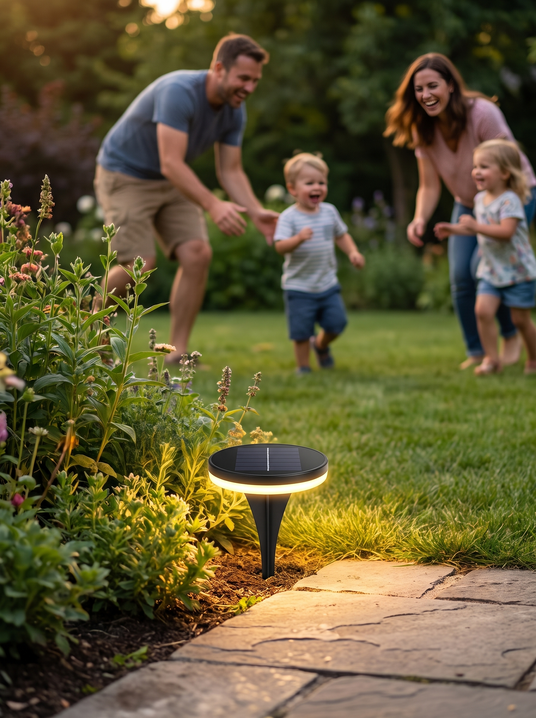 Black Solar Disc Light lifestyle image 1