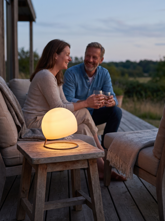 Modern Black Dome Table Lamp lifestyle image 2