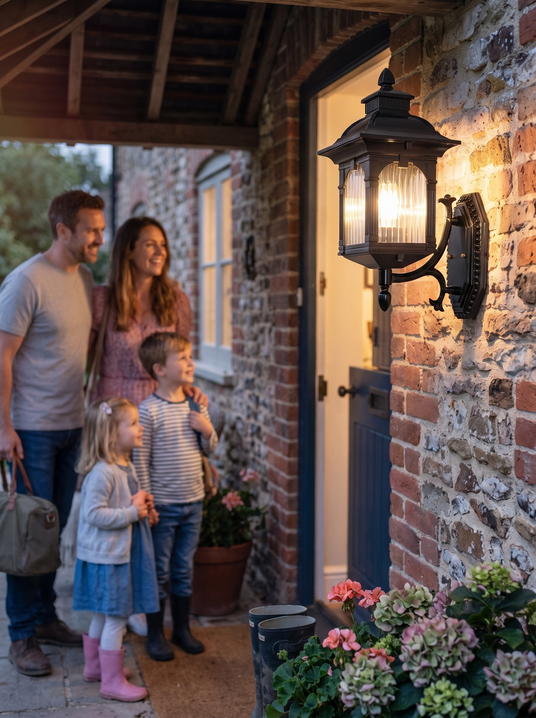 Farmhouse Black Wall Lantern lifestyle image 1