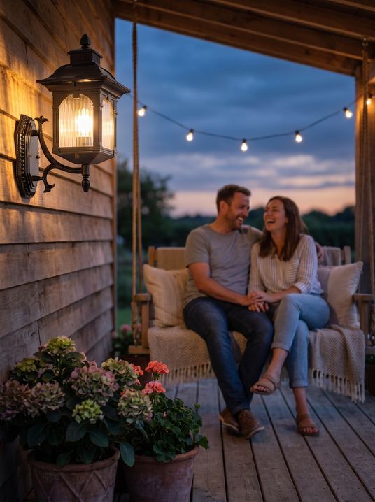 Farmhouse Black Wall Lantern lifestyle image 2