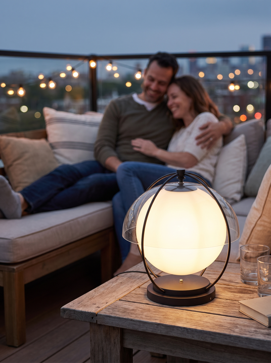 Modern Black Globe Lamp lifestyle image 2