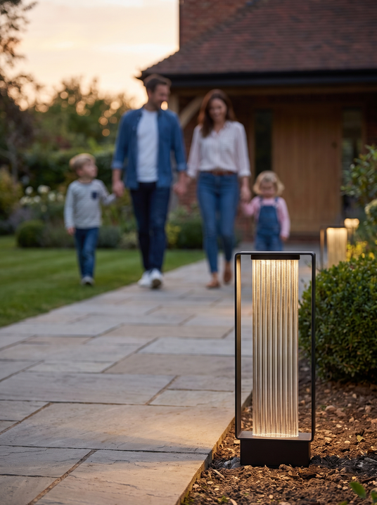 Modern Black Frame Path Light lifestyle image 1