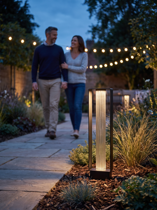 Modern Black Frame Path Light lifestyle image 2
