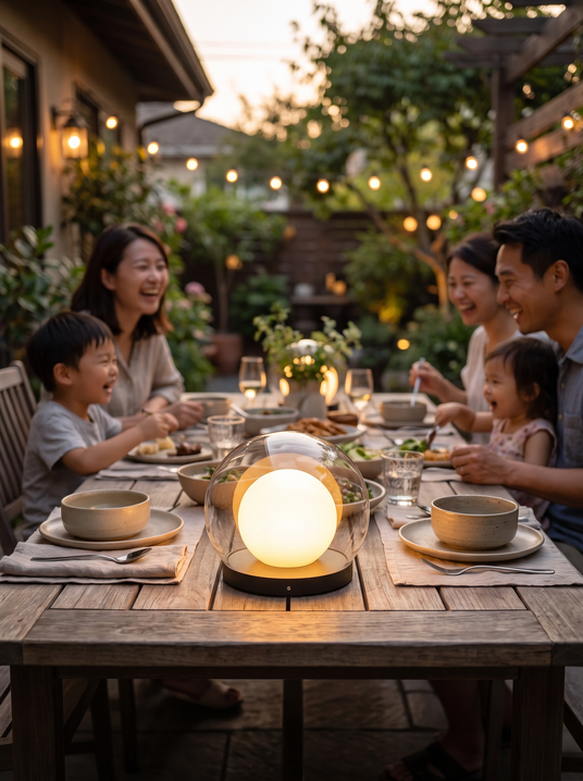 Modern Black Globe Table Lamp lifestyle image 1