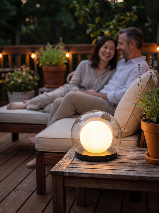 Modern Black Globe Table Lamp lifestyle image 2