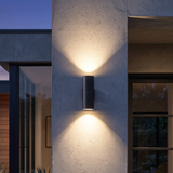 Modern Black Cylinder Wall Light – Outdoor Sconce for Porch