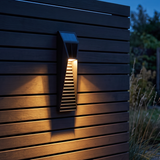Modern Black Solar Wall Light – Slim Sconce for Fence