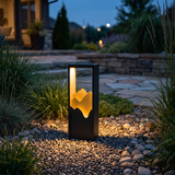 Modern Black Geometric Solar Light – Garden Light for Yard